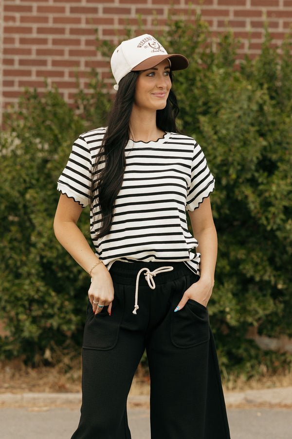 Mindi Top-Ivory/Black