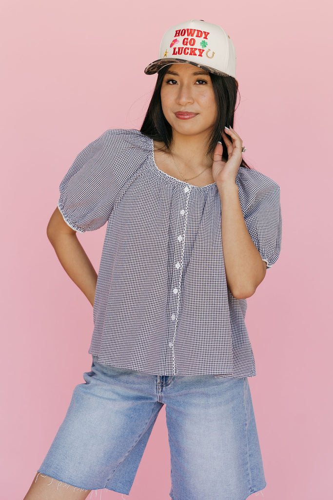 Kaya Top-Gingham