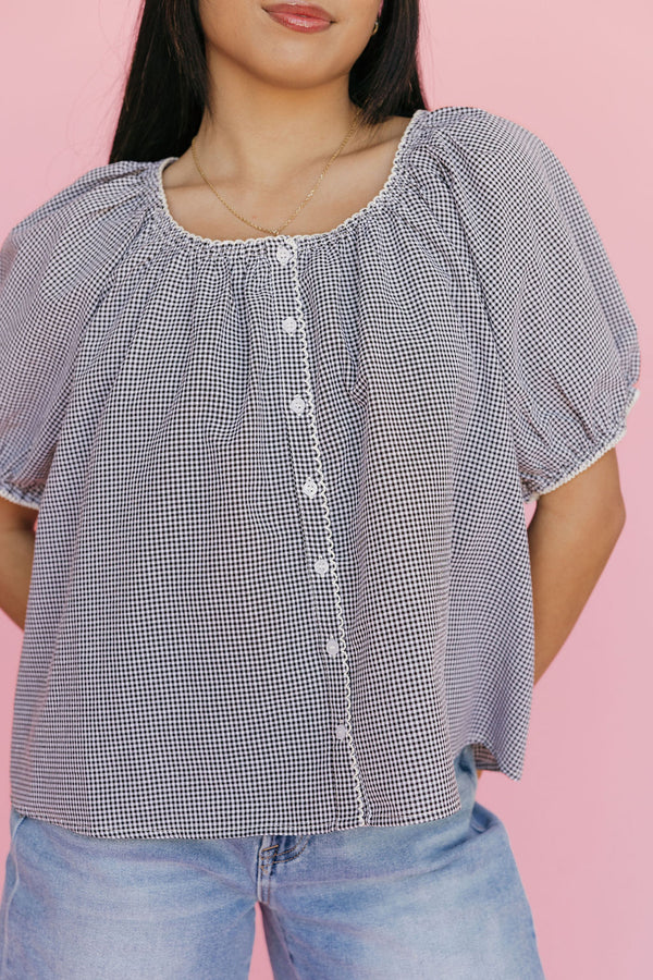 Kaya Top-Gingham