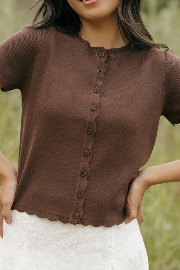 Sloane Top-Brown