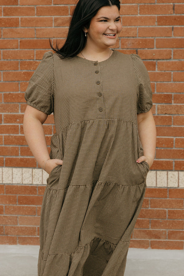 Naomi Dress-Olive