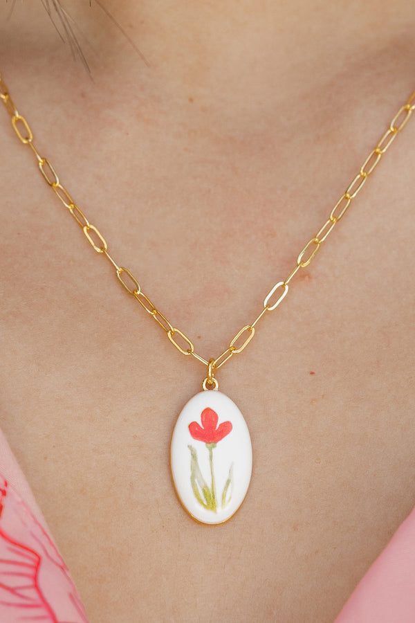 Poppy Necklace-Gold