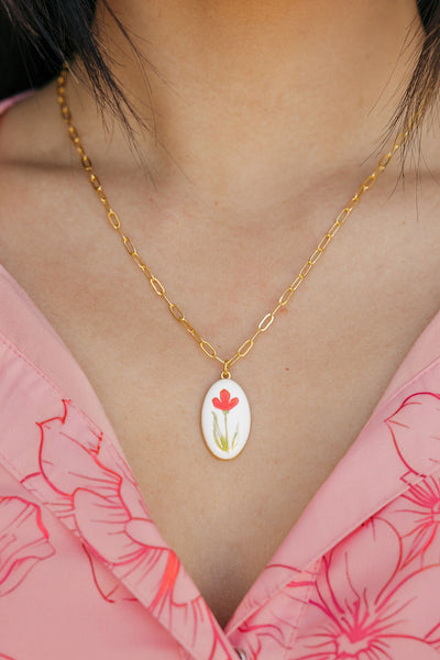 Poppy Necklace-Gold