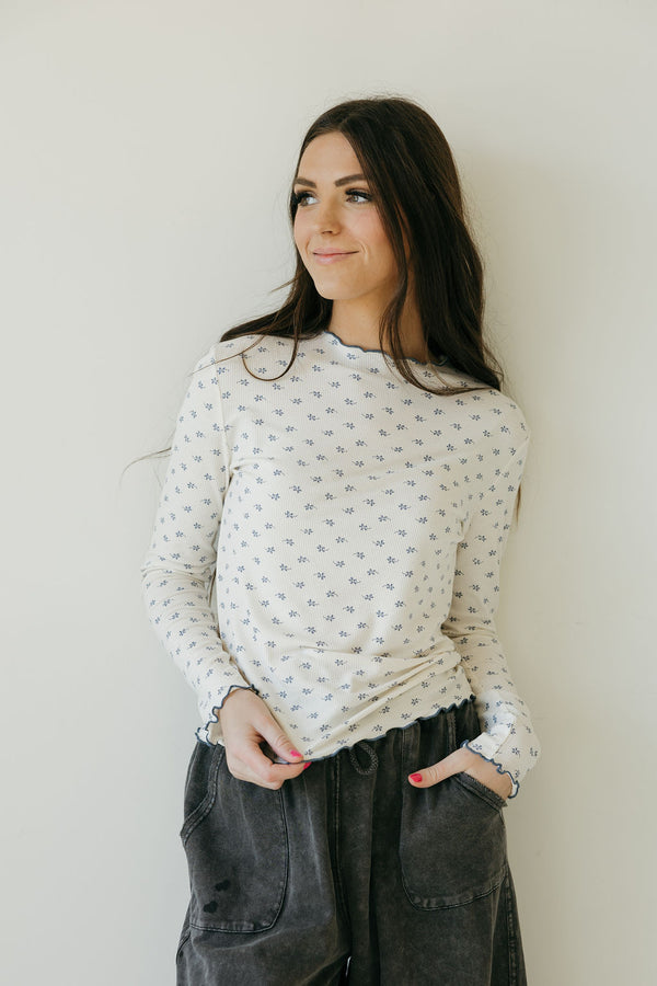 Becca Top-White/Blue