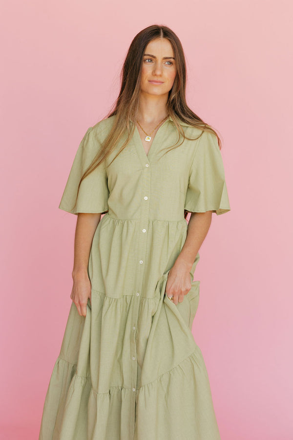 Benson Dress-Light Olive