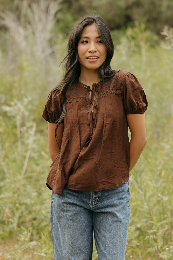 Megan Top-Chocolate – Love Olive Co