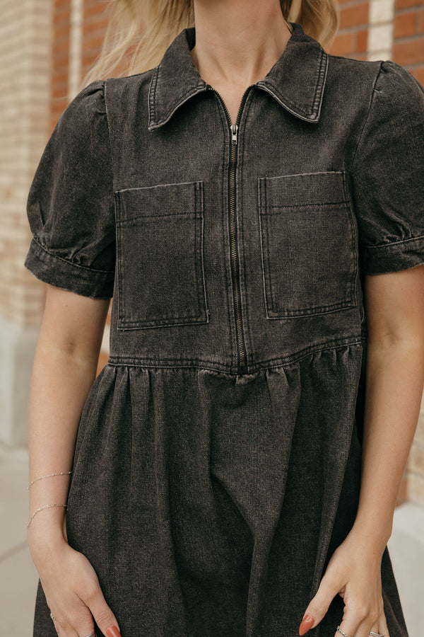 Amabel Dress-Washed Black