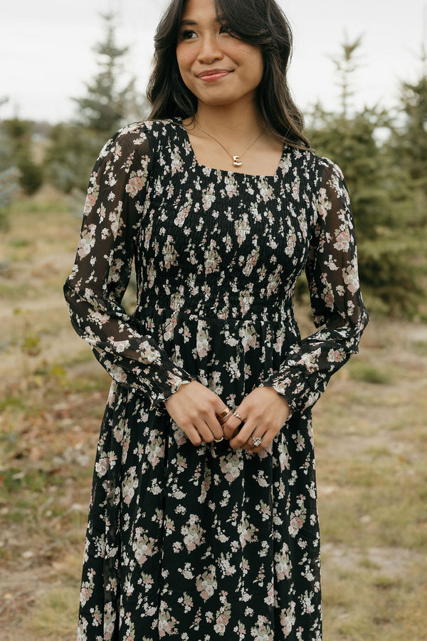 Maylee Dress-Black Multi