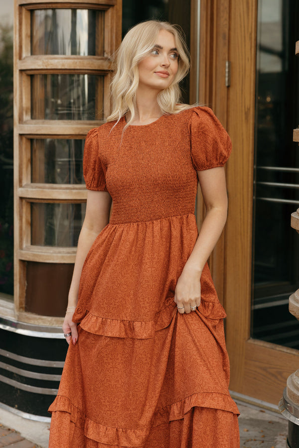Paige Dress-Rust