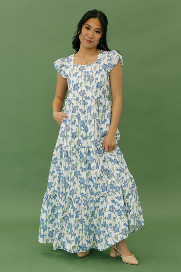 Roxie Dress-Blue Floral