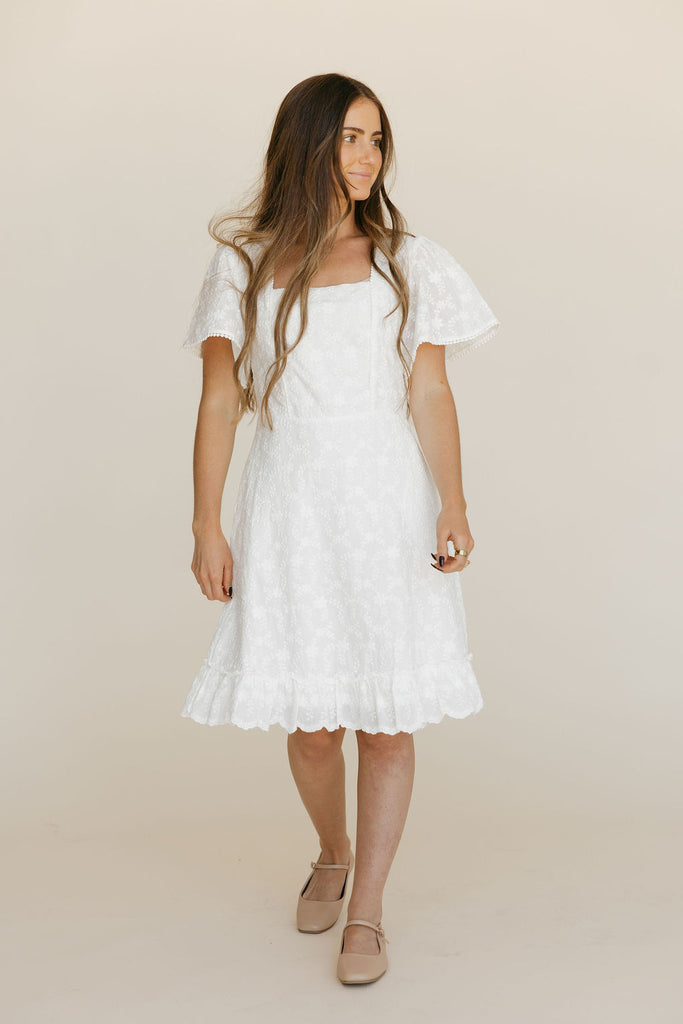 Emilee Dress-White
