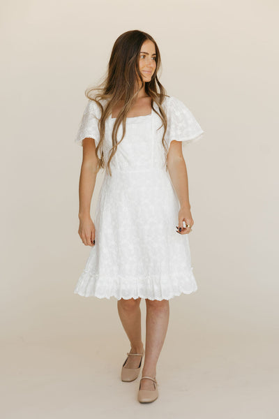 Emilee Dress-White