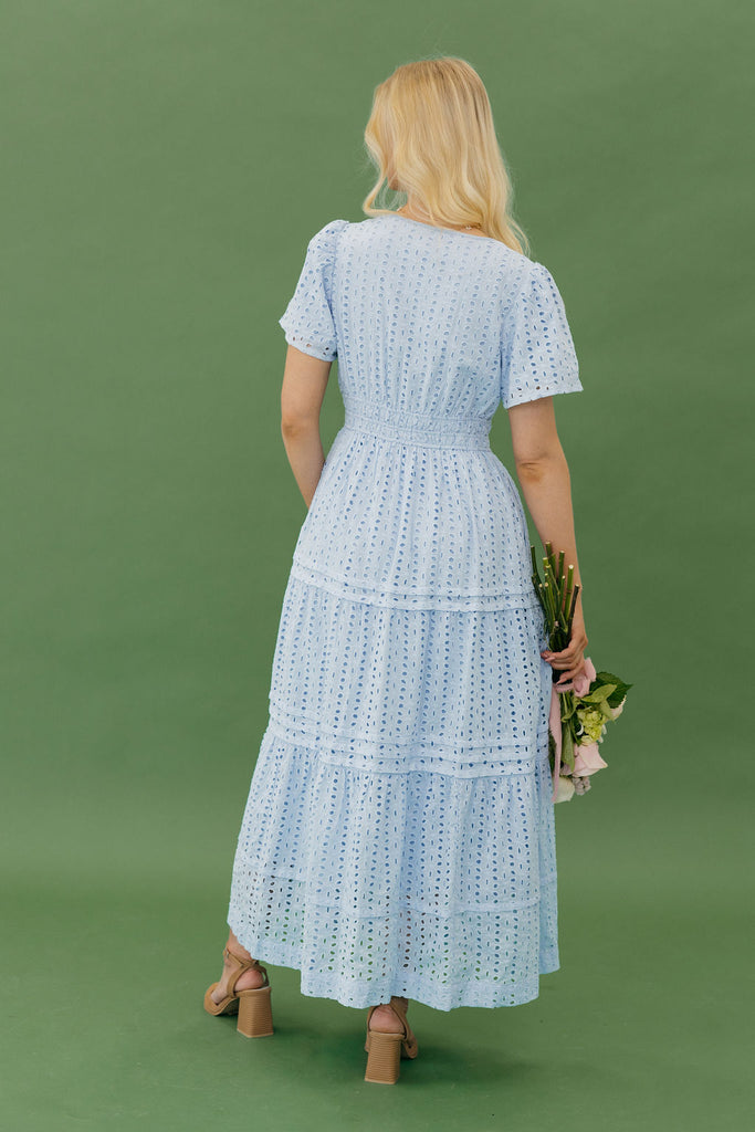 Caribbean Dress-Blue Eyelet – Love Olive Co