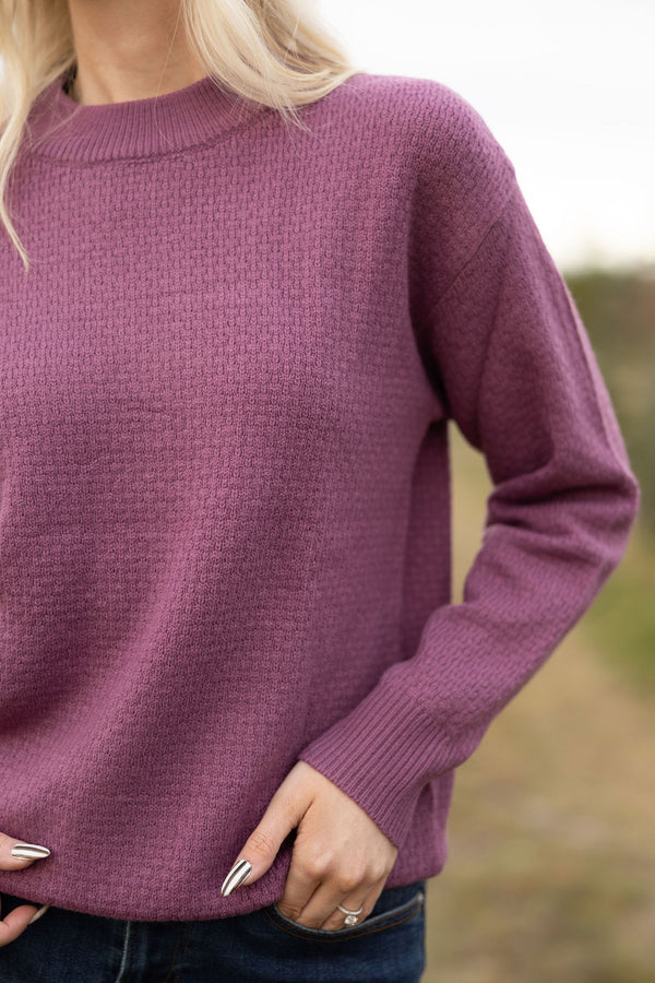 Perrie Sweater-Plum