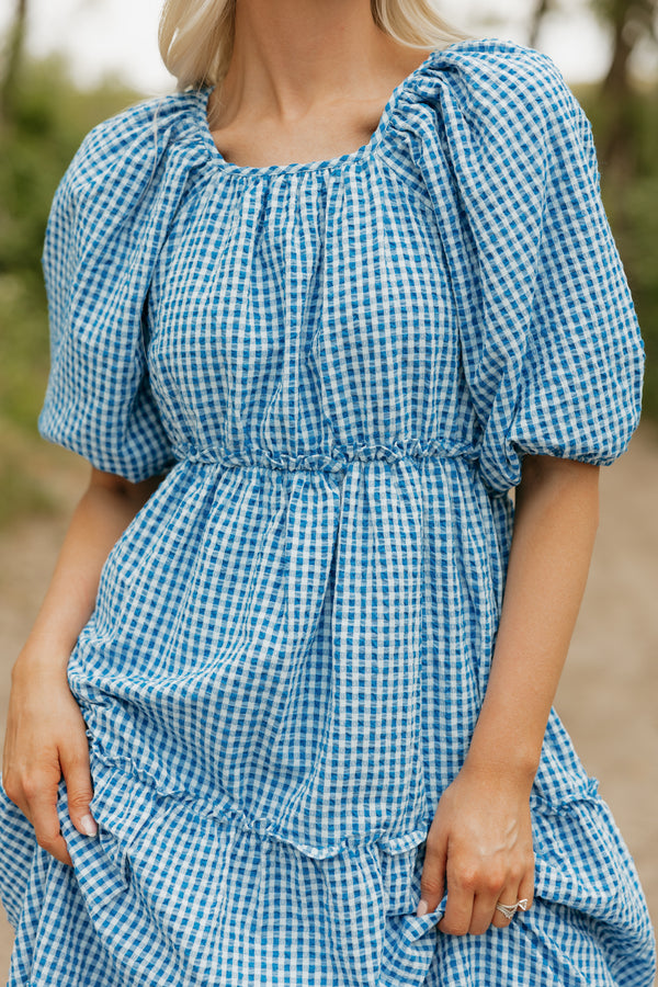 Valerie Dress-Blue Gingham