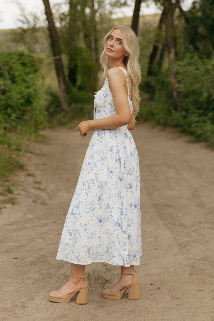 Sicily Dress-Blue Floral – Love Olive Co