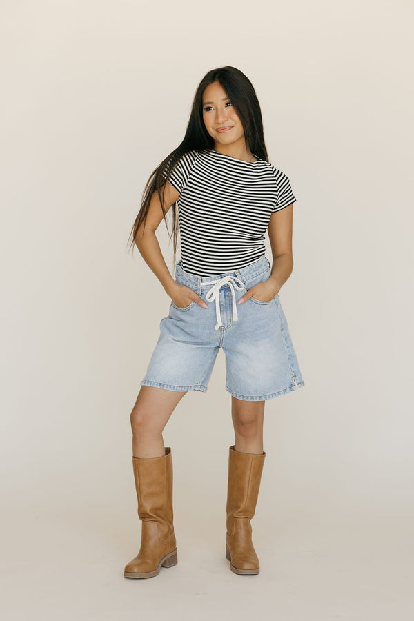 Mavis Top-Black/White