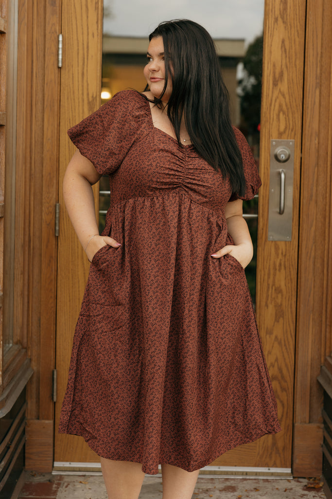 Jennifer Dress-Chestnut  Love Olive Co