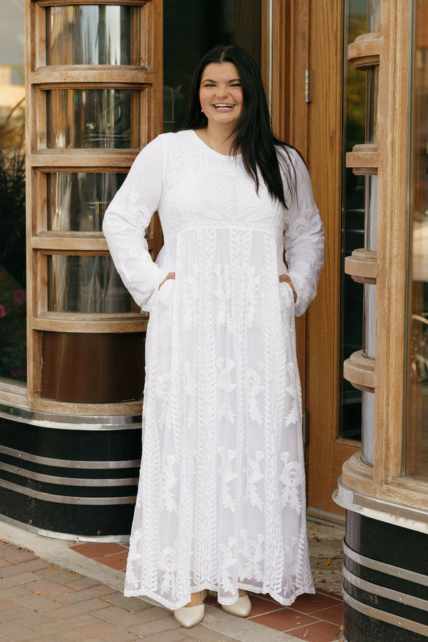 Deliya Maxi Dress-White