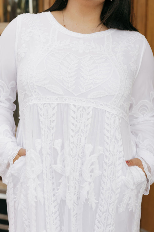 Deliya Maxi Dress-White