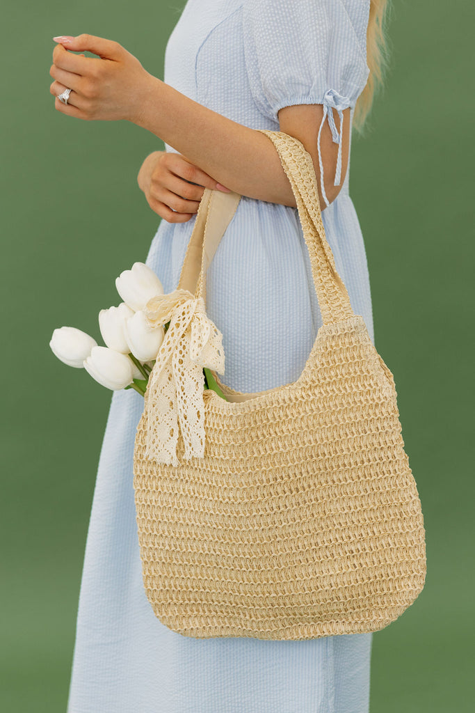 Dorothy Bow Bag-Straw