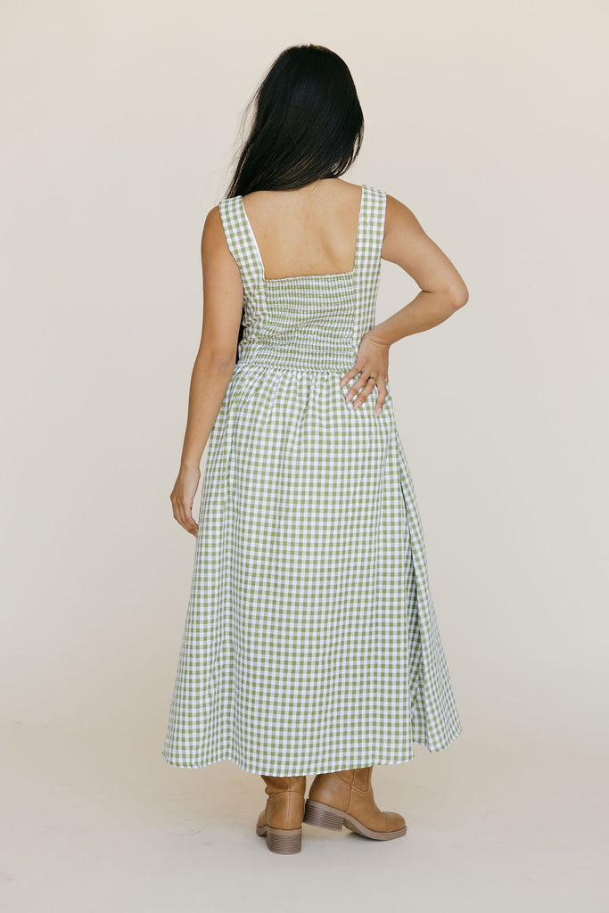 Alister Dress-Green Gingham – Love Olive Co