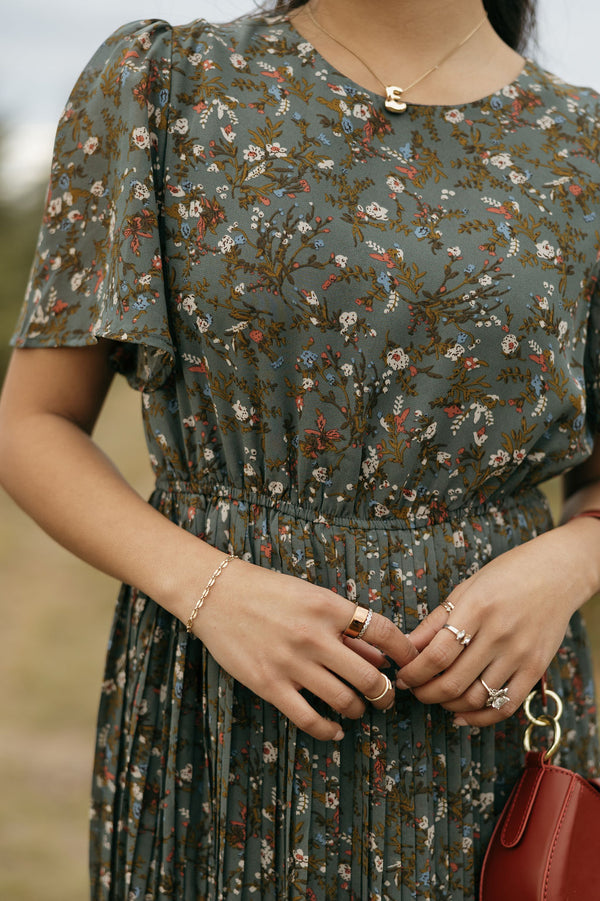 Ambrose Dress-Teal Multi