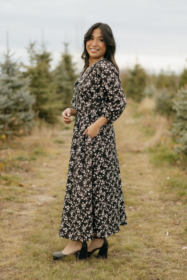 Amberly Dress-Black Multi