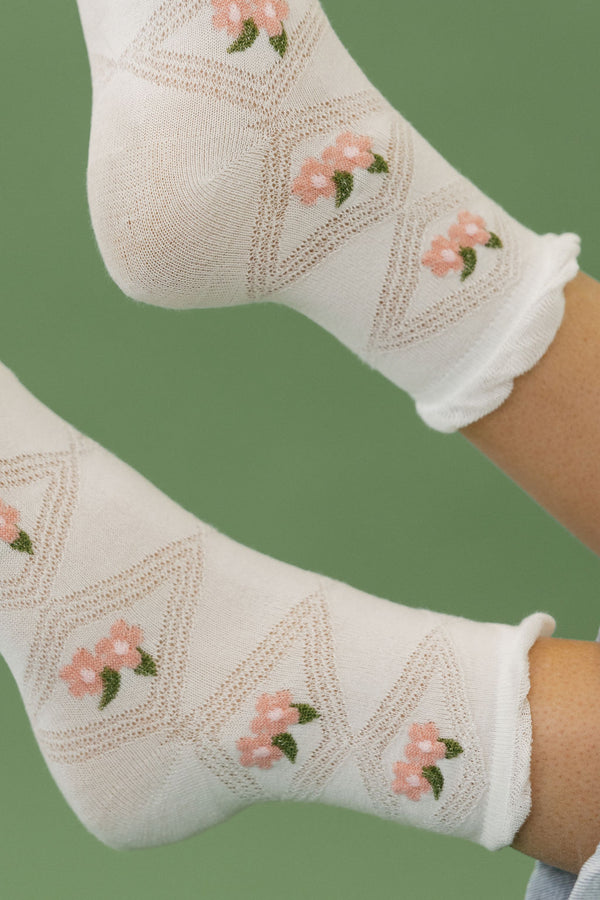 Gemma Socks-Ivory