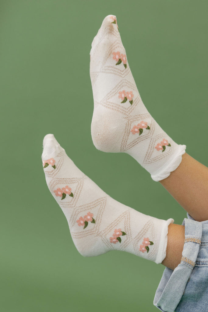Gemma Socks-Ivory
