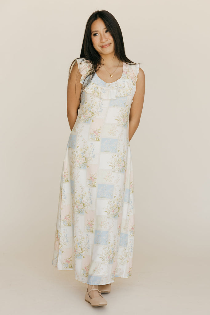Maryanne Dress-Floral Patchwork