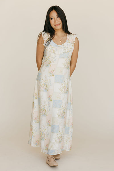 Maryanne Dress-Floral Patchwork