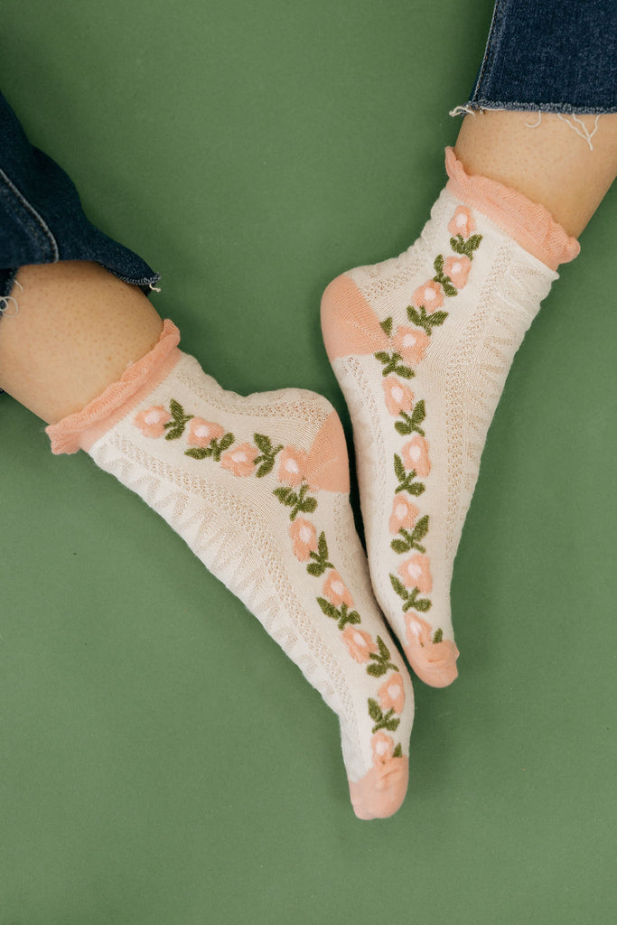 Rosemary Socks-Ivory