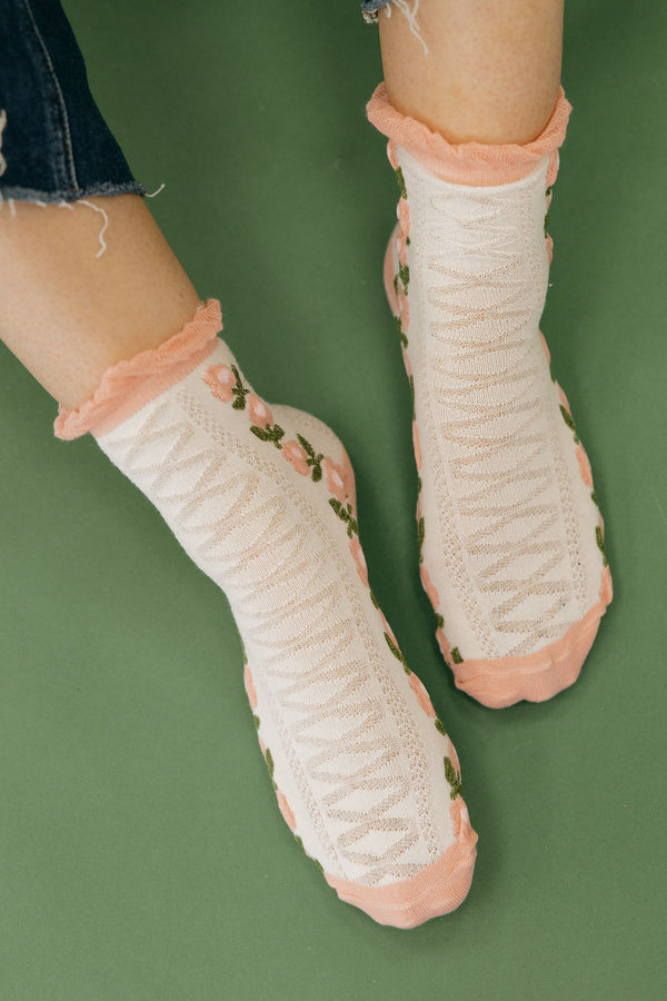 Rosemary Socks-Ivory