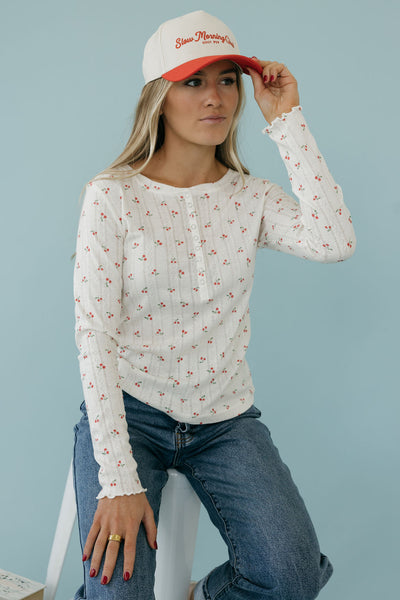 Haisley Top-Ivory Cherries