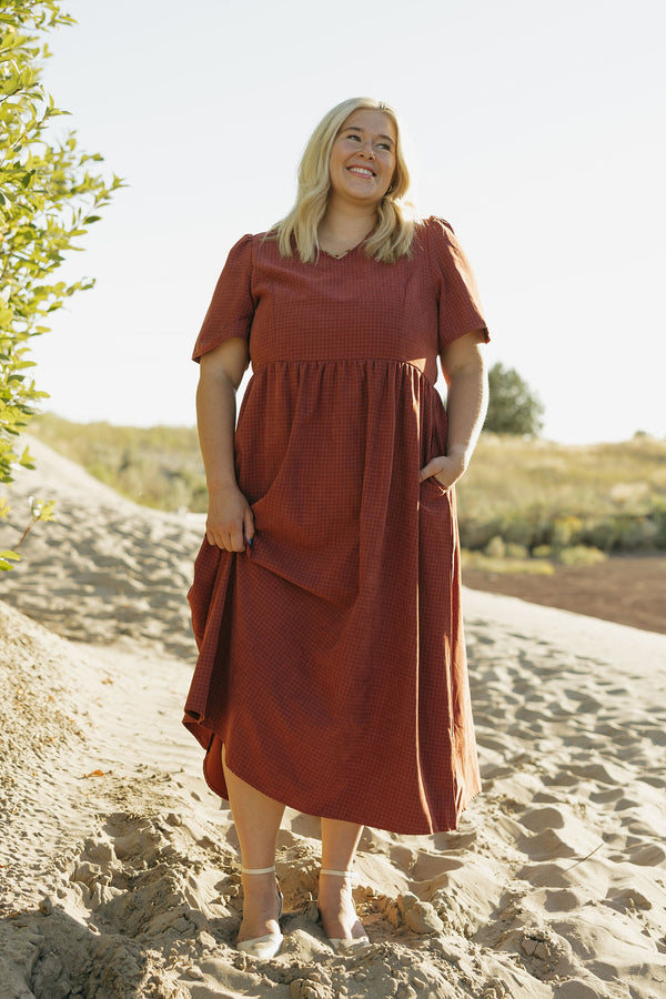 Adalyn Dress-Maroon