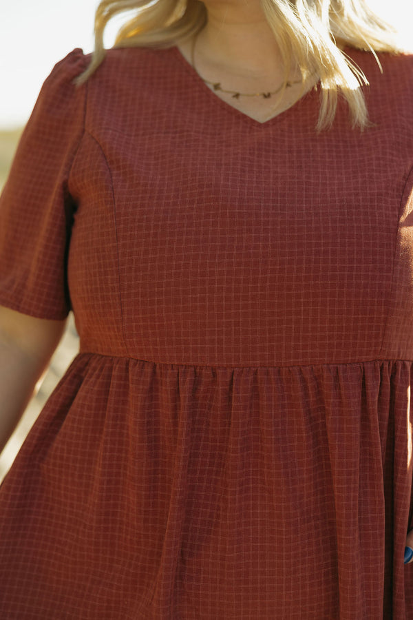 Adalyn Dress-Maroon