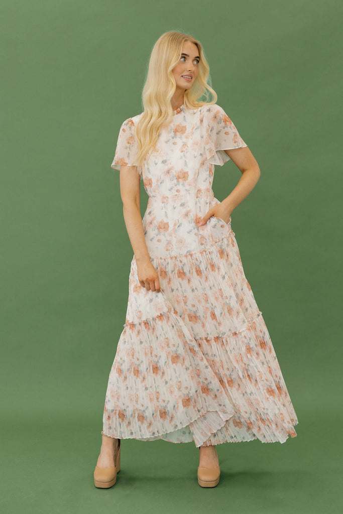 Vestido Rose Garden-Floral Marfil