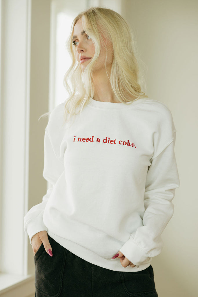 Diet Coke Pullover-White