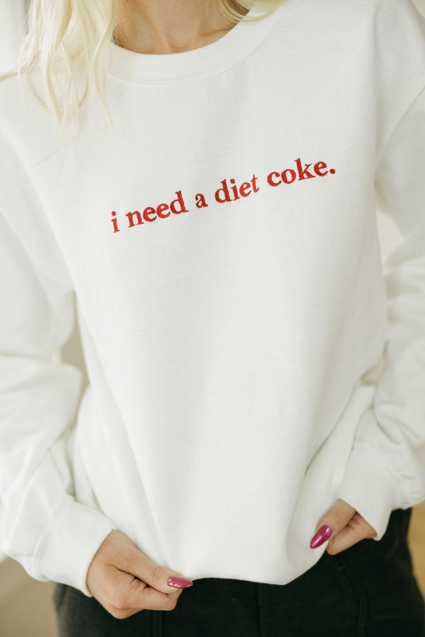 Diet Coke Pullover-White