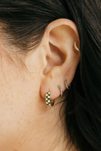 Stevie Earrings Green-24K Gold Filled
