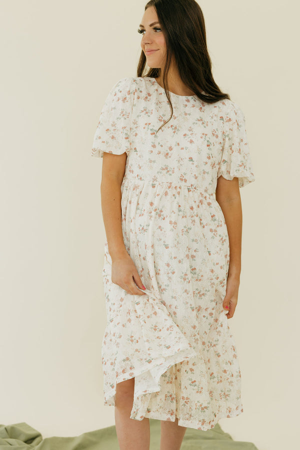 Olivia Dress-Ivory Floral