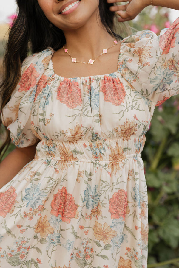 Lyla Dress-Cream Floral