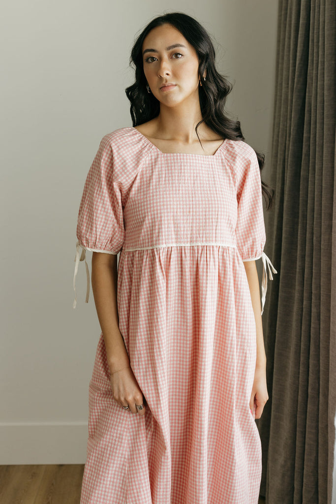 pink gingham dress Jensyn Dress-Pink Gingham – Love Olive Co