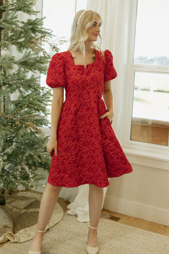 Smitten Dress-Red