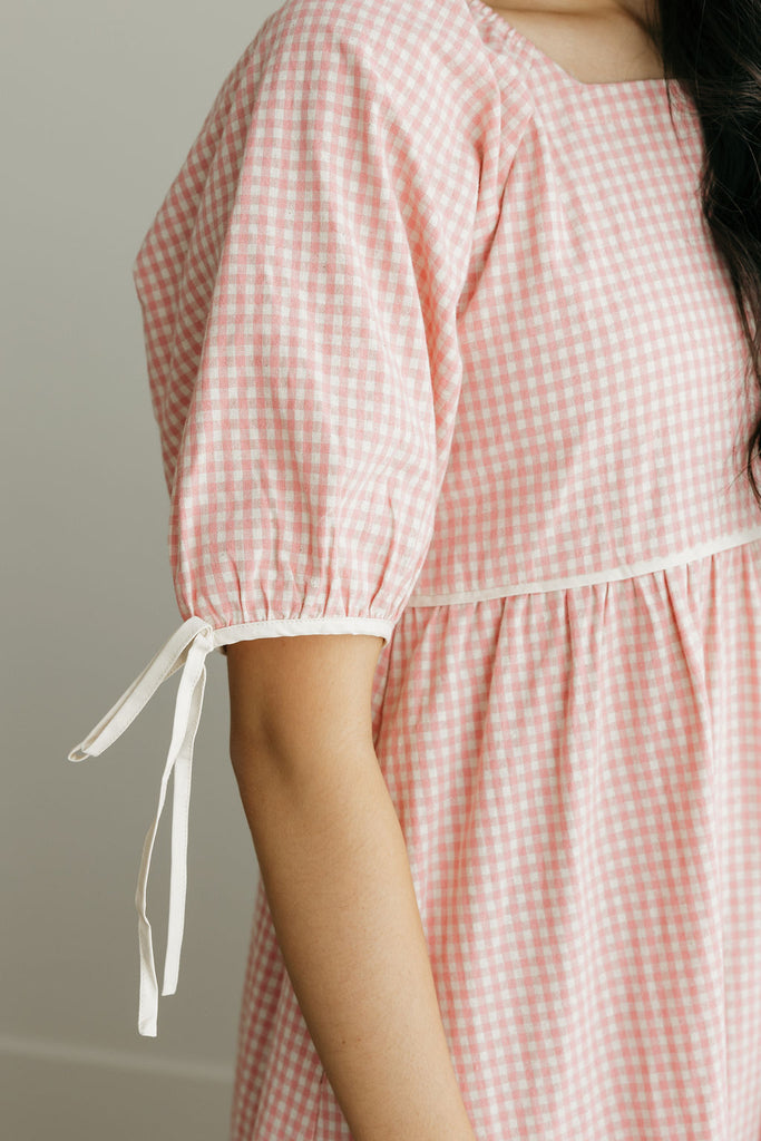 Jensyn Dress-Pink Gingham  Love Olive Co