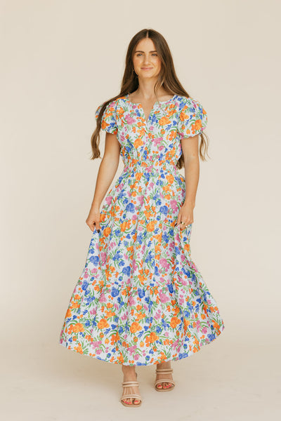 Junie Dress-Blue Floral