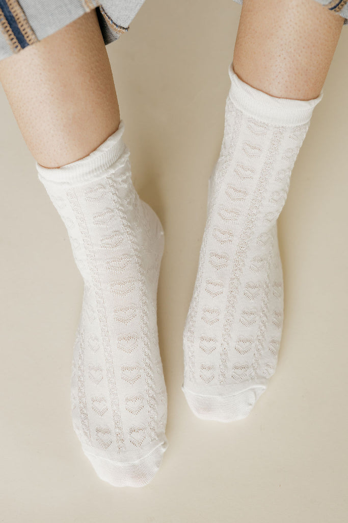 Mazie Socks-White