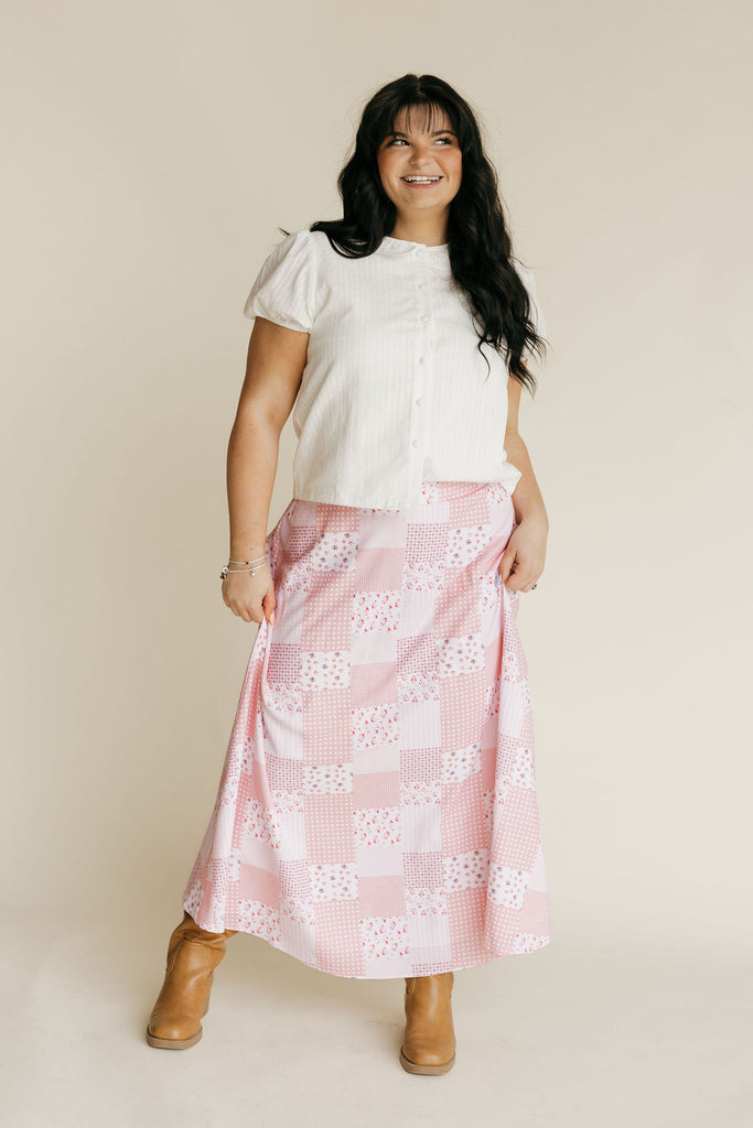 Laine Skirt-Pink Patchwork