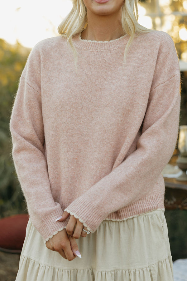 Evelyn Sweater-Dusty Pink
